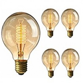 Ampoules Edison rétro Vintage G95, 5 pièces, ampoules à incandescence E27 40W, ampoule à Filament décorative, lumière Edison 220-240V