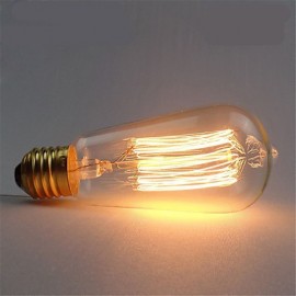 Ampoule Edison à filament incandescent rétro vintage ST58 40W E27 (AC220-240V)