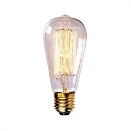 Ampoule Edison à filament incandescent rétro vintage ST58 60W E27 (AC220-240V)