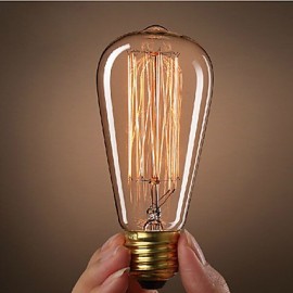 Ampoule Edison Vintage à incandescence ST64 E27 40W, pour Restaurant, Club, café, bars (220-240V)