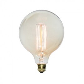 Ampoule Edison à fil droit G125, 60W, 110V-240V, grandes ampoules décoratives rétro