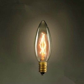 E14 25W C35 pointe brûlante de la lumière jaune 220V Edison ampoule petite Lo Lo rétro Source de lumière