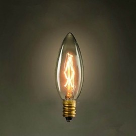 Bougie C35 jaune E14 40W 220V-240V, petite ampoule Edison à vis