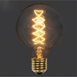 Ampoule à incandescence G95 40W E27, ampoules rétro Edison (AC220-240V)