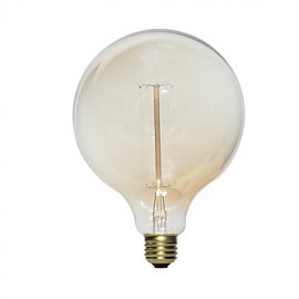 Ampoule Edison à fil droit G125, 40W, 110V-240V, grandes ampoules décoratives rétro