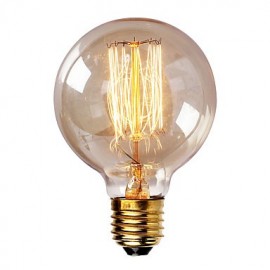 Ampoule vintage à incandescence G80 E27 40W pour hôtel de café de bar domestique (AC220-240V)