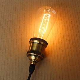 Ampoule Edison à filament incandescent rétro vintage ST64 Leaf 40W E27 (AC220-240V)