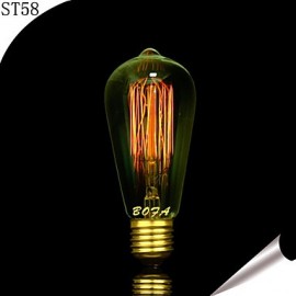 Source de lumière en tungstène Art déco Edison ST58 E27 40 W (85 V-265 V)