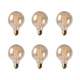 Ampoule Edison G80 E27 40W, lampe rétro Vintage, ampoule à incandescence (220-240V), 6 pièces/lot