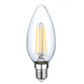 Ampoules à Filament LED E14 C35 4PCS COB 400LM lm Blanc Chaud Décoratif V