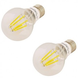 Ampoules Edison E27 6W 6 * LED 550LM 3000K, blanc chaud, lumière à Filament (85-265V), 2 pièces