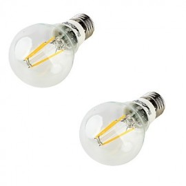 Ampoules Globe E27 4xCOB 4W 400LM 3000K, blanc chaud, lumière à Filament Edison LED (85-265v), 2 pièces