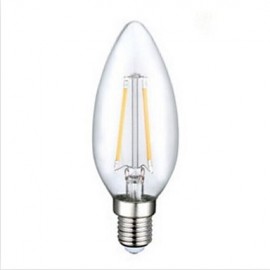 Ampoules LED à Filament E12 C35 2 COB 250 lm Blanc Chaud Décorative V