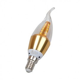 Ampoule de bougie LED à lumière chaude, 2 pièces, 5W 25-SMD 2835 300LM 3000K