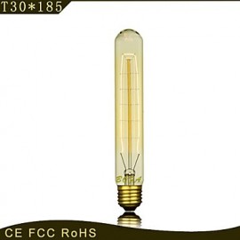 Source de lumière en tungstène Art déco Edison T30 E27 25W (85V-265V)