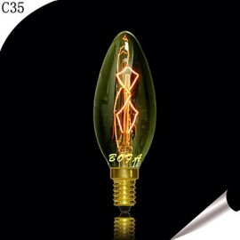 Source de lumière en tungstène Art déco Edison C35 E27 25 W (85 V-265 V)