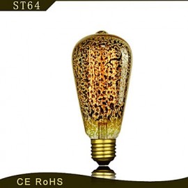 Lampe décorative rétro ST58 E27 25W, argent Antique (85V-265V)