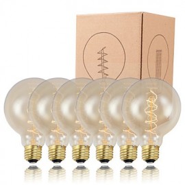 GMY 6 pièces G95 Edison ampoule spirale Filament ampoule Vintage 40 W E26/E27 décorer ampoule