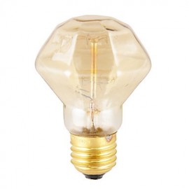 Ampoule à incandescence de style industriel rétro 40 W, forme de diamant