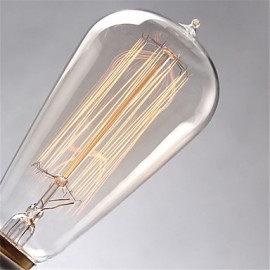 Ampoules Edison ST64 60W E27, lampe à incamdescence (AC220-240V)