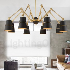 Lampe lustre moderne/contemporaine à 8 lumières pour salon, salle à manger, chambre à coucher