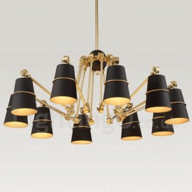 Lampe lustre à 10 lumières de style moderne/contemporain pour salon, salle à manger, chambre à coucher