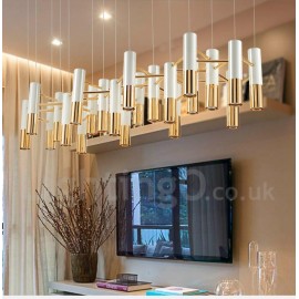 Lustre moderne/contemporain à 22 lumières, lampe à un niveau pour salon, salle à manger, chambre à coucher