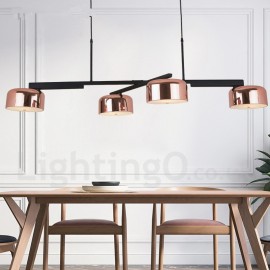 Lustre rotatif LED moderne/contemporain à 4 lumières à un niveau pour lampe de salle à manger