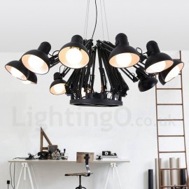 Lampe de lustre à un niveau moderne/contemporain à 12 lumières pour salle à manger, lumière de salon