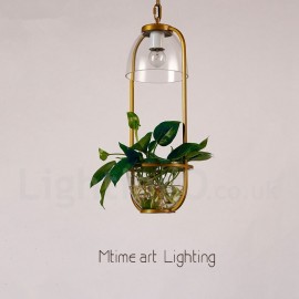 Lampe suspendue traditionnelle/classique en verre à lumière unique pour salle à manger, pour salle d'étude/lampe de bureau