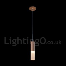 Moderne/contemporain une lumière LED suspension en bois pour salon chambre salle à manger cuisine