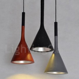 Lampe suspendue vintage en béton à 1 lumière pour salle à manger, salon, chambre à coucher, lampe de cuisine