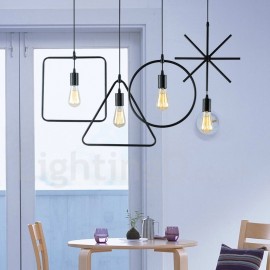 Lampe suspendue moderne/contemporaine en métal à 1 lumière pour chambre à coucher et salle à manger