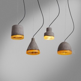 Lampe suspendue moderne/contemporaine en béton à 1 lumière pour salle à manger, salon, chambre à coucher