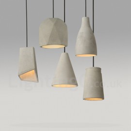 Lampe suspendue en béton à 1 lumière, pour salle à manger, salon, chambre à coucher