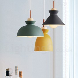 Lampe suspendue multi-couleurs en métal pour chambre à coucher moderne/contemporaine