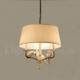 Lampe suspendue rustique/lodée vintage à 3 lumières pour salon, chambre à coucher, salle à manger