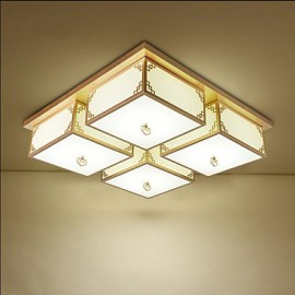 Une nouvelle lampe de salon de style chinois, éclairage de plafond en fer, atmosphère A