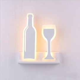 LED intégrée moderne/contemporaine avec fonction de peinture pour ampoule incluse, appliques murales à lumière ambiante