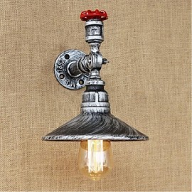 40 E27 BG147 Rustique/Lodge Peinture Caractéristique pour Ampoule IncluseAmbiance Lumière Appliques Murales Applique Murale Argent