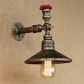 Lampe murale à tête unique, tuyaux industriels Edison pour Restaurant rétro