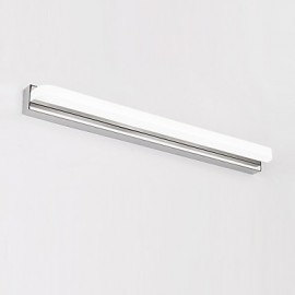 16 LED intégrées chromées modernes/contemporaines pour ampoule LED incluse, lumière ambiante, éclairage mural pour salle de bain