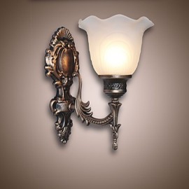 Style européen rétro applique hôtel couloir lampe couloir lumière miroir avant lampe simple tête lampe de chevet