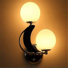 10 E27 Moderne/Contemporain Argent Caractéristique pour Ampoule LED Incluse, Lumière Ambiante Appliques Murales Applique Murale