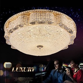 Plafonnier LED en cristal de luxe moderne, 60W, luminaire décoratif d'intérieur, idéal pour une chambre à coucher, absorbe le diamètre 50CM