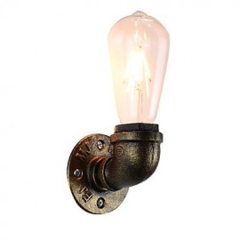 E27 rustique/Lodge traditionnel/classique en laiton Antique pour ampoule LED incluse, applique murale à lumière ambiante