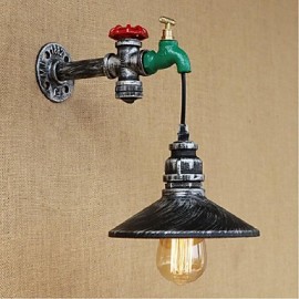 40 E27 Rustique/Lodge Peinture Caractéristique pour Ampoule Incluse, Lumière Ambiante Appliques Murales Applique Murale