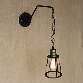 Lampe murale en fer pour couloirs de chaîne de café de restaurant