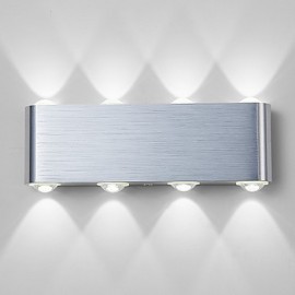 Vente chaude 8W LED lumière moderne en aluminium encastré applique murale LED intégré