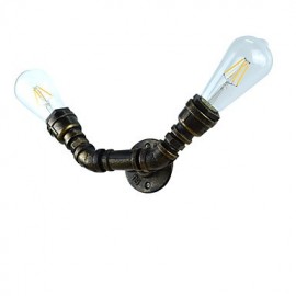 E27 rustique/Lodge traditionnel/classique en laiton Antique pour ampoule LED incluse, applique murale à lumière ambiante